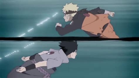 Running On The Water Naruto Vs Sasuke Animacion Fotografia Anime