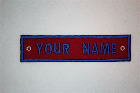Personalised Embroidered Name Patch Block Font Iron Or Sew On Free