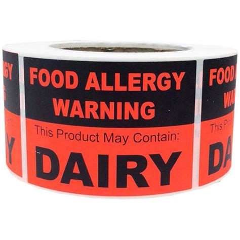 May Contain Dairy Food Allergy Warning Labels