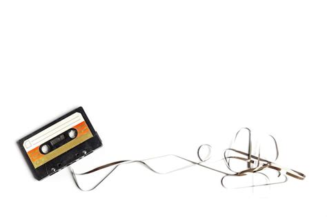 Premium Photo Vintage Cassette Tape Isolated On White