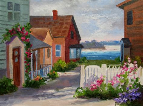 Nels Everyday Painting Seaside Cottages Two Versions Sold