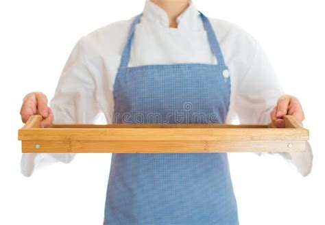 Chef Cook Holding Tray Stock Image Image Of Indoors 44313437