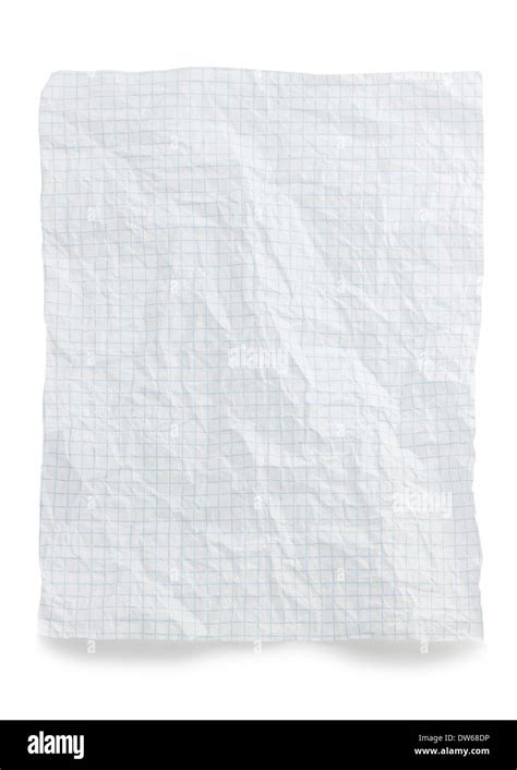 Wrinkled Note Paper Isolated On White Background Stock Photo Alamy