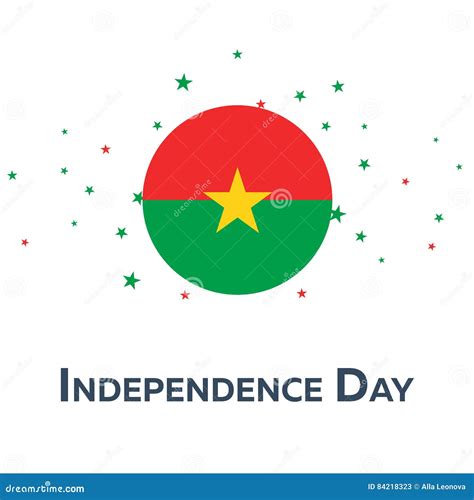 Independence Day Of Burkina Faso Patriotic Banner Vector Illustration