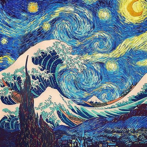 Afbeeldingsresultaat Voor The Great Wave Off Kanagawa Van Gogh Art