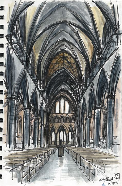 Winchester Cathedral Practise I Wanted To Draw Cathedral Flickr