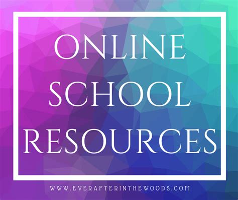 Online School Resources When You Cant Go To School Ever After In The