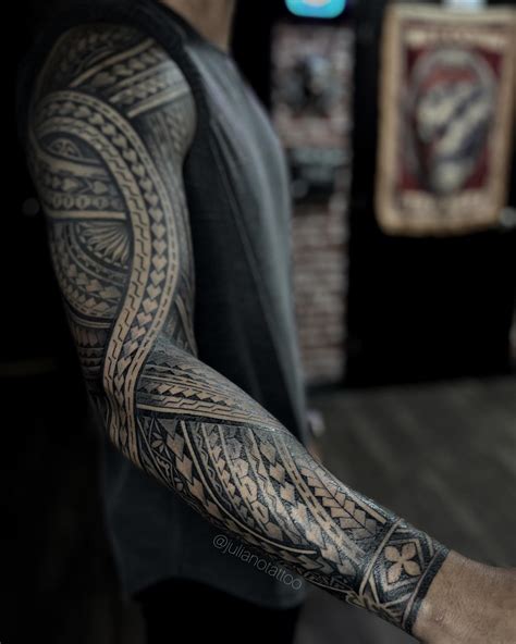Tribal Pattern Tattoo Sleeve