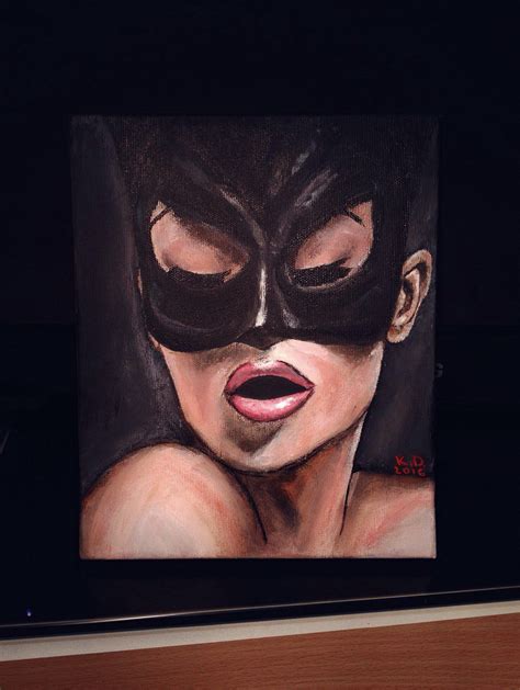 Acrylic Painting Catwoman Diy Painting Painting Portrait Tattoo