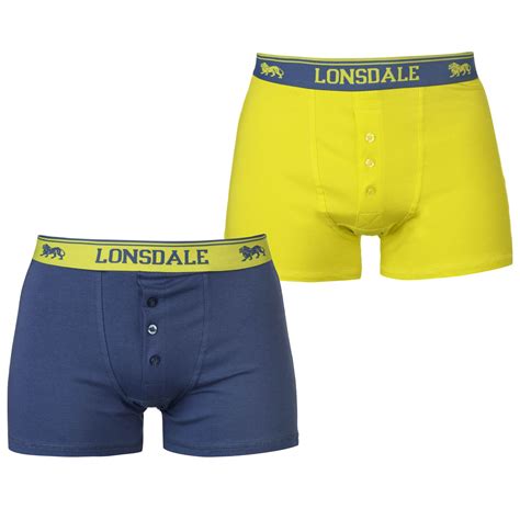 Lonsdale 2 Pack Boxers Mens Elitoo