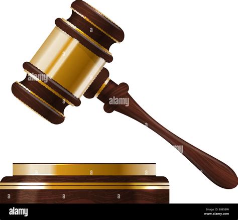 Wooden Judges Gavel Stock Vector Image And Art Alamy