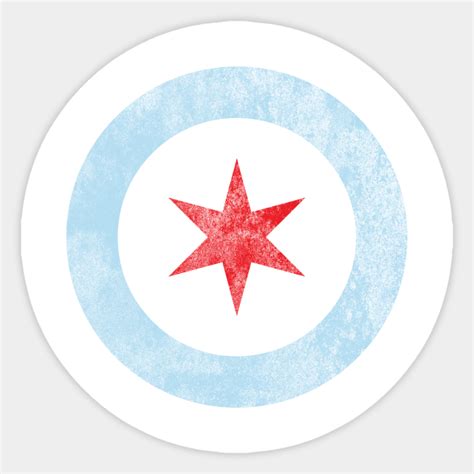 City Of Chicago Flag Star Chicago Sticker Teepublic