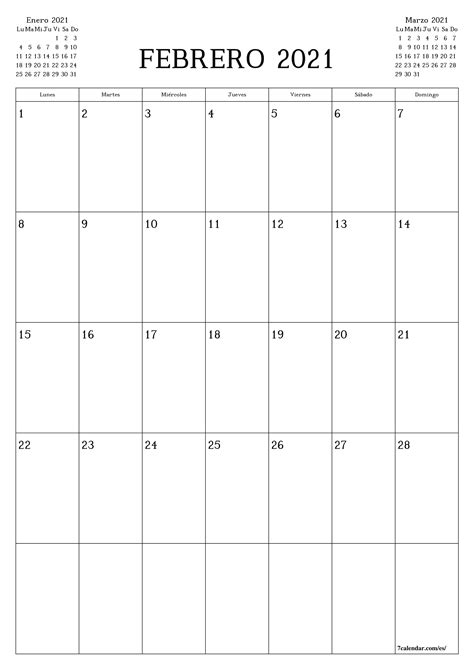 ¿cuándo es luna llena en febrero de 2021? Calendario y planificador mensual en blanco para imprimir ...