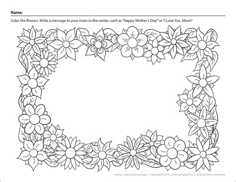 Mother's Day Coloring Page - Universal Publishing Blog