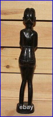 Vintage African Hand Carving Wood Nude Woman Figurinewood Carving