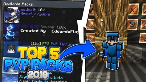 Top 5 Cool Pvp Texture Pack 2019 Youtube