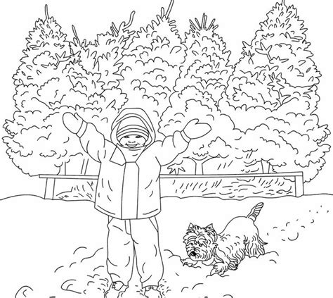 The Children Happy Winter Coloring Page | Coloring pages, Happy winter