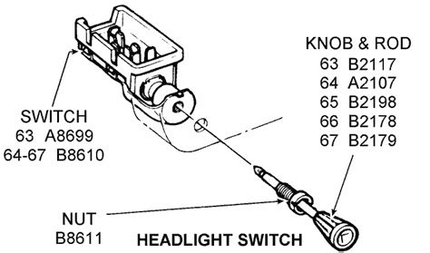 Headlight Switch Diagram View Chicago Corvette Supply