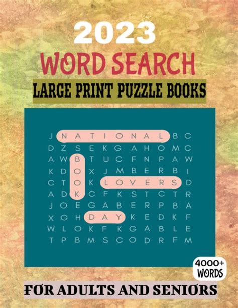 2023 Word Search Large Print Puzzle Books For Adults And Seniors 4000