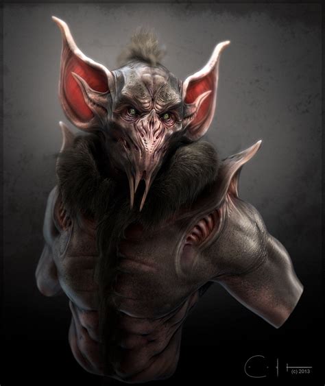 Bat Creature Bust Concept Ben Erdt On Artstation At