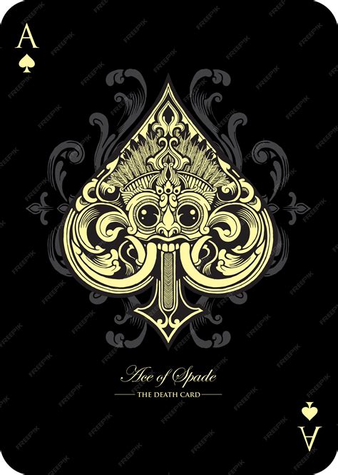 Premium Vector Ace Of Spade Playing Card Design Inspired From Barong Bali