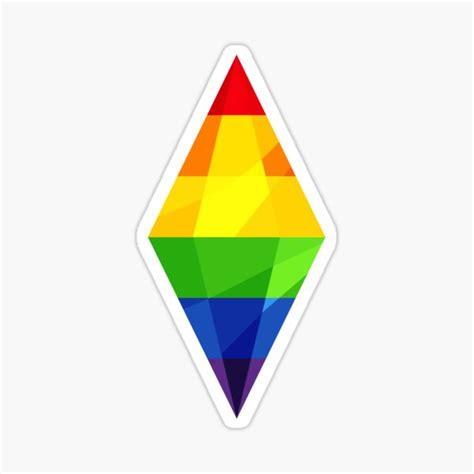 Sims 4 Pride Plumbob Sticker For Sale By Oswanily Redbubble