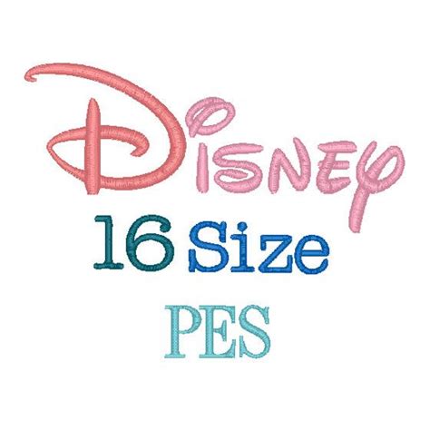 Disney 16 Sizes Disney Embroidery Font Pes Format Brother Embroidery