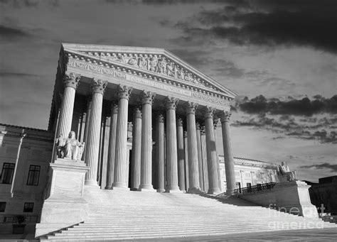 Us Supreme Court Black And White Photograph By Trekkerimages