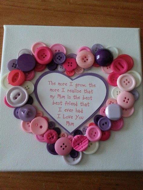 Button Heart Beautiful Wording Button Crafts For Kids Valentine