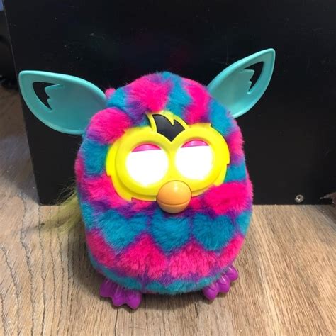 Furby Toys Furby Boom Interactive Plush Toy Pink Blue Hearts
