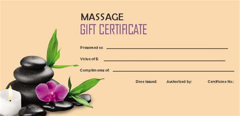 10 Massage T Certificate Template Free Psd Template Business Psd