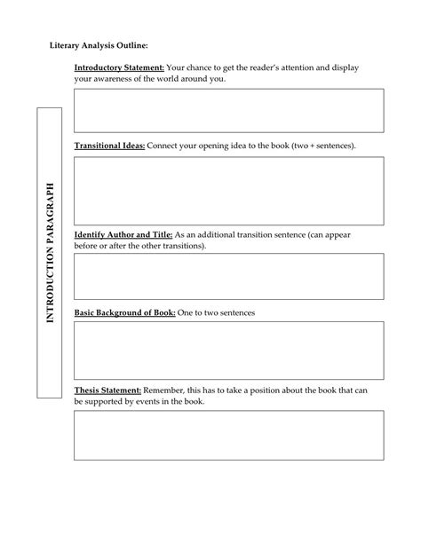 To create a page header/running head, insert page numbers flush right. Literary analysis outline | Literary analysis essay, Literary analysis, Essay outline