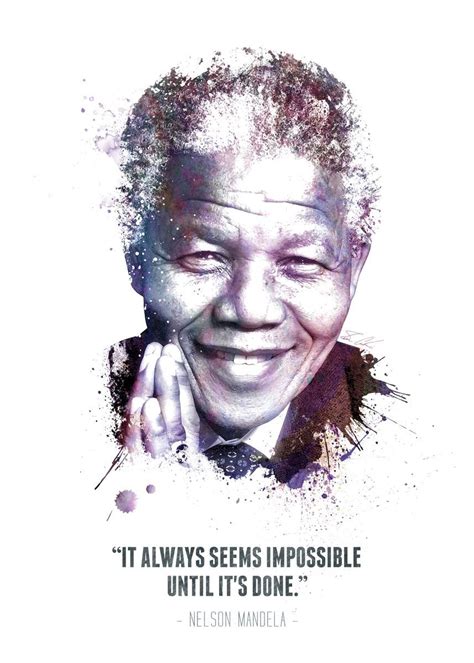 The Legendary Nelson Mandela A Poster Print By Swav Cembrzynski