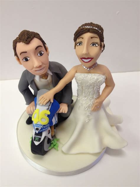Wedding Cake Bride And Groom Topper Motor Bike Wedding Cake Bride