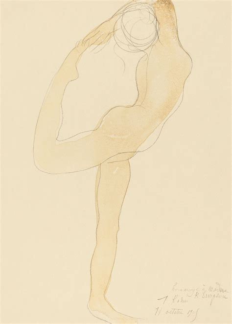 Artists Auguste Rodin Creation Naked Woman Dancing Vintage Nude Il My