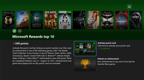 Microsoft Rewards Earn 500 Easy Points With This New Top 10 Xbox