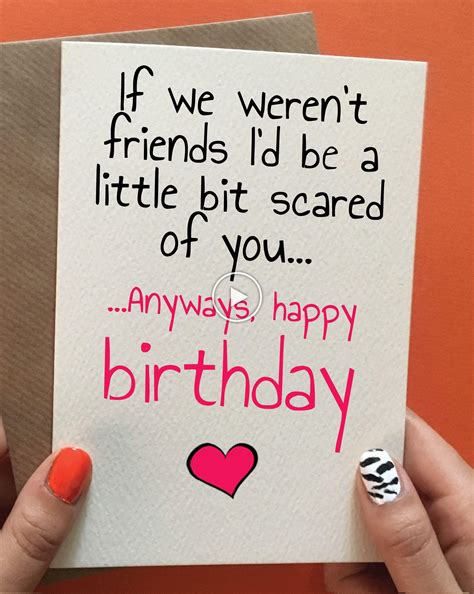 Funny best friend birthday card best friend gift idea. #