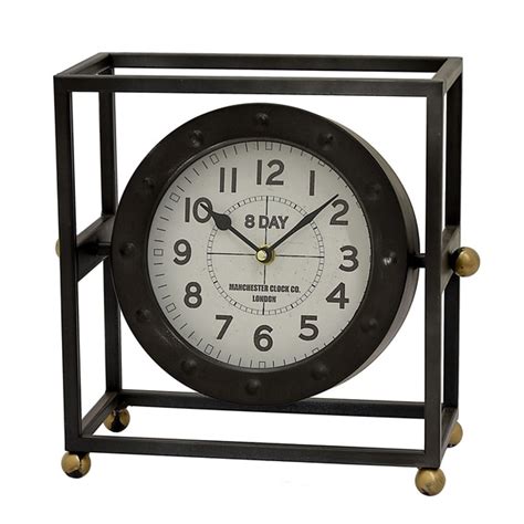 Two men in their bedroom, with time on their hands. Shop Three Hands Black Metal Table Clock - On Sale ...