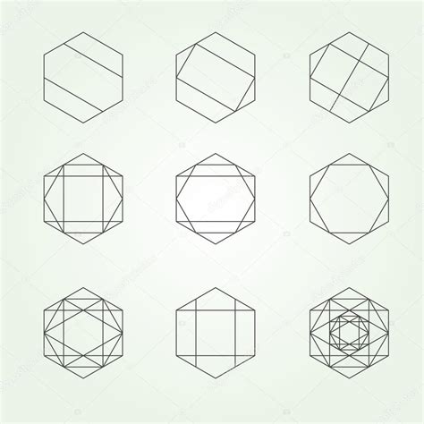 Hexagon Set Sacred Geometry — Stock Vector © Alvaroc 106938374