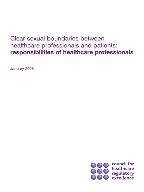 Chre 2008 Clear Sexual Boundaries Between Healthcare Professionals