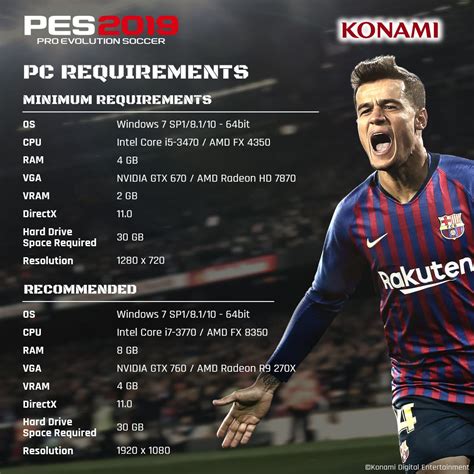 Pes pro evolution soccer 2019 is one of the best football simulation on the planet from the famous japanese studio konami returns to the screens of mobile devices. Pro Evolution Soccer 2019 Official PC System Requirements ...