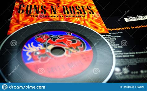 Cds And Artwork Of The American Hard Rock Band Guns And Roses Editorial