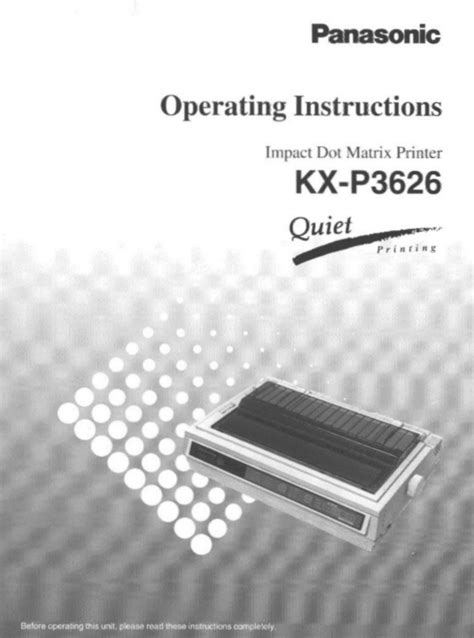 Uploaded on the drivers that provides quality compatible cartridges. PANASONIC QUIET KX-P3626 DRIVERS WINDOWS 7