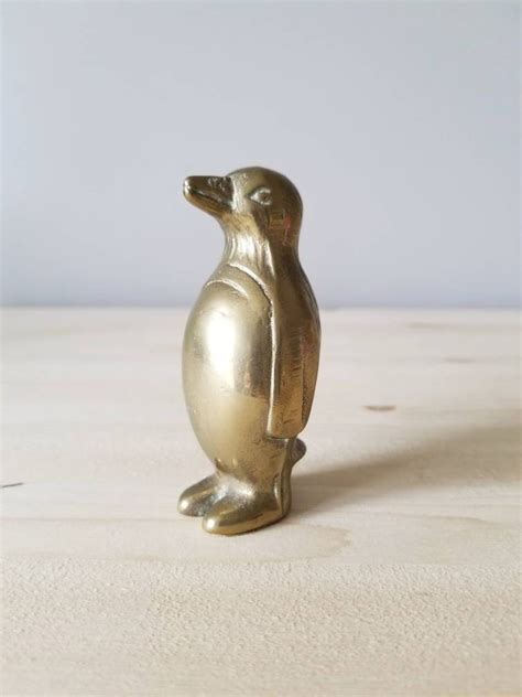 Vintage Brass Penguin Figurine Brass Animals Hollywood Regency Decor