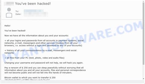 How To Remove Hello Youve Been Hacked Email Scam Virus Removal Guide