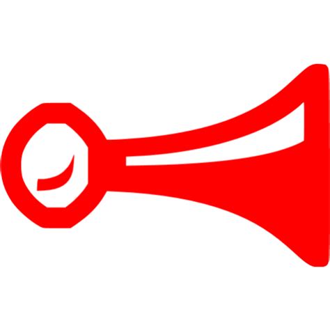 Red Signal Horn Icon Free Red Horn Icons