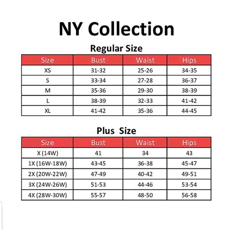 Ny Collection Clothing Size Chart Ny Collection Empire Waist Maxi