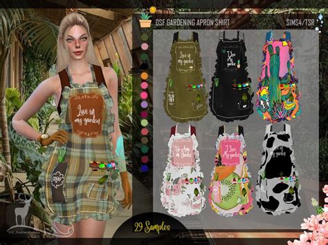 Farmer Outfit Artist Apron Farm Clothes Sims 4 Clothing Female
