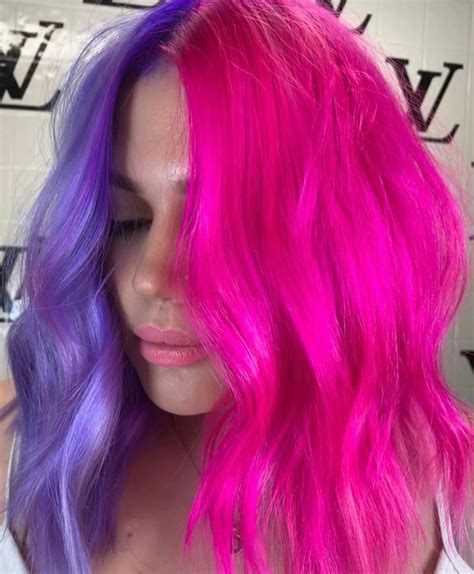 Pin By Sade Walker On Hair Pink Hair Dye Split Dyed Hair Hair Color Streaks
