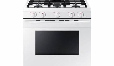 Samsung 30 in. 5.8 cu. ft. Single Oven Gas Range Clean Oven in White